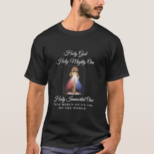 Camiseta Divina Misericordia Santo Dios Santo Todopoderoso