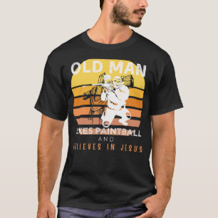Camiseta Divina Paintball: Grumpy Viejo Manos Jesús Batalla
