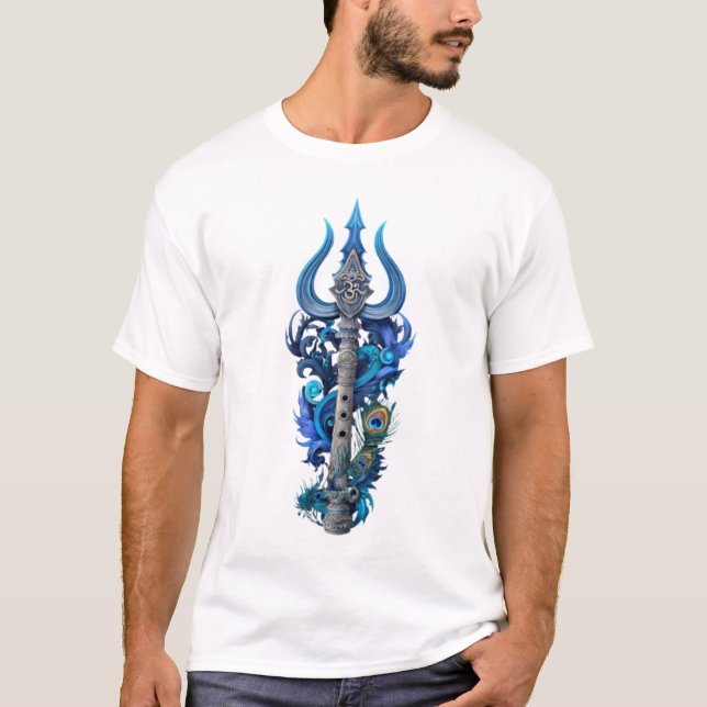 Camiseta Divine Harmony: Shiva-Krishna Spiritual Fusion Tee (Anverso)