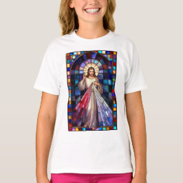 Camiseta Divine Mercy Jesus Girl's Tee Shirt
