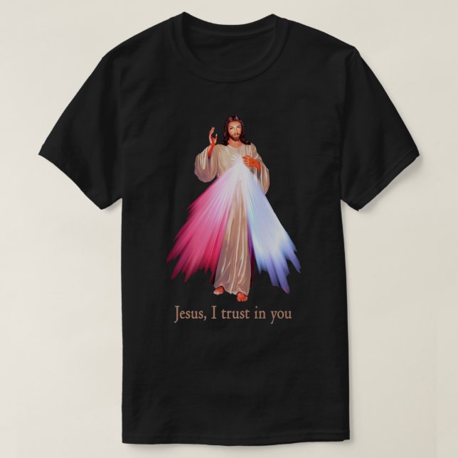 Camiseta Divine Mercy Jesus I trust in You  (Diseño del anverso)