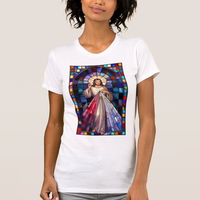 Camiseta Divine Mercy Jesus Women's Tee Shirt (Anverso)