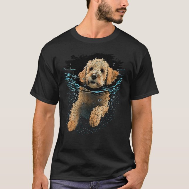Camiseta Diving and Swimming Goldendoodle Water Golden Dood (Anverso)