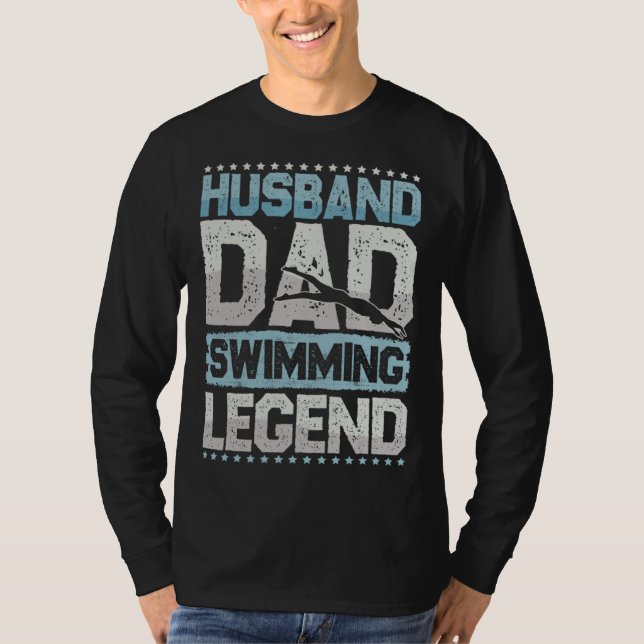 Camiseta Diving Husband Dad Swimming Legend Swimming Men (Anverso)