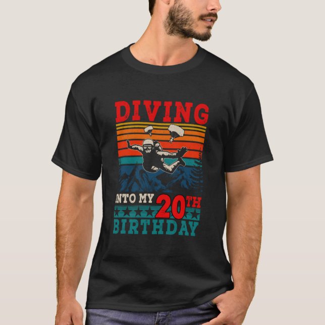 Camiseta Diving Into My 20Th Skydiving (Anverso)