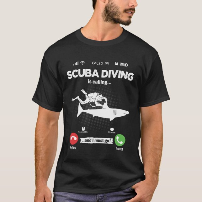 Camiseta Diving Is Calling I Must Go Snorkeling Hobby Divin (Anverso)