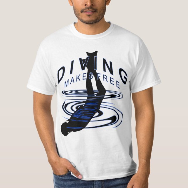 Camiseta Diving makes free - für alle Tauchfans (Anverso)