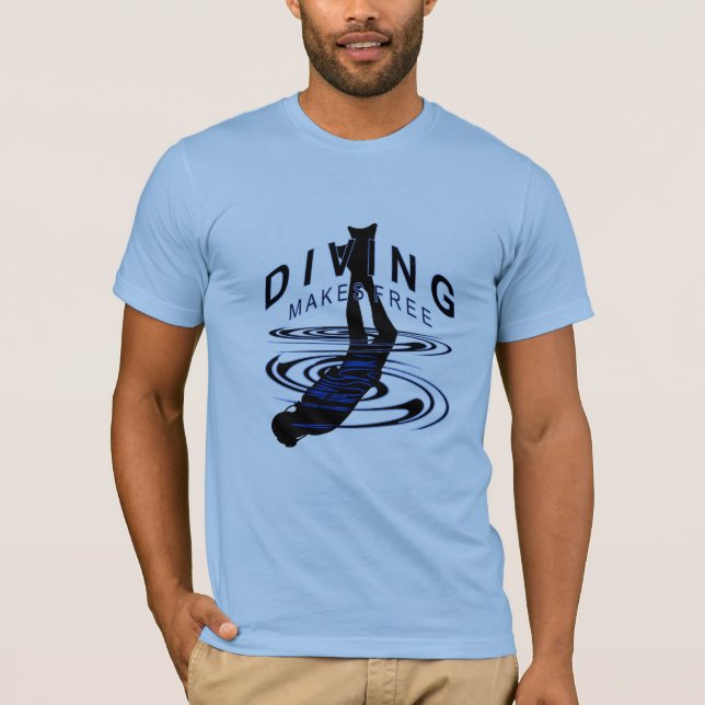 Camiseta Diving makes free - für alle Tauchfans (Anverso)