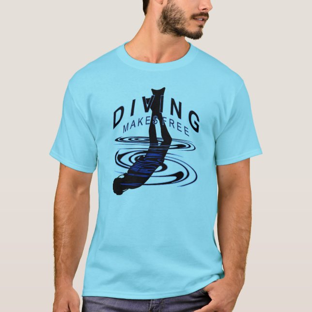 Camiseta Diving makes free - Tauchen macht frei (Anverso)