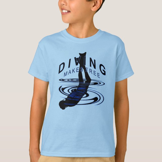 Camiseta Diving Makes Free - Taucher Logo (Anverso)