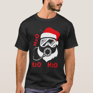 Camiseta Diving Santa H2o H2o H2o  Christmas Dive Xmas
