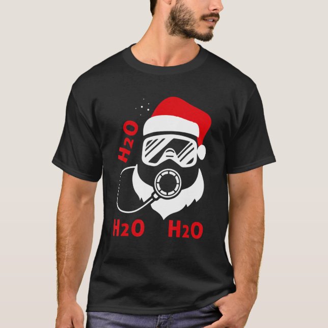Camiseta Diving Santa H2o H2o H2o  Christmas Dive Xmas (Anverso)