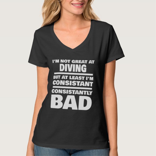 Camiseta Diving Saying Consistantly Bad  Diver (Anverso)