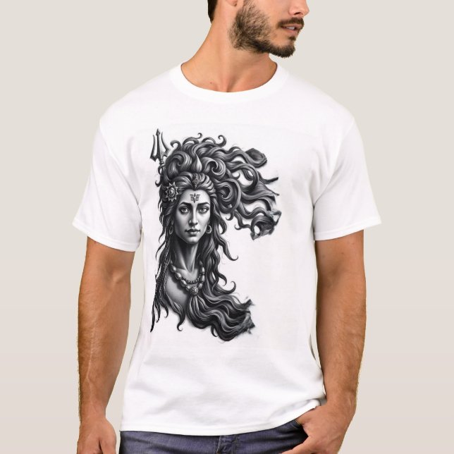 Camiseta Divino: Arte Carbón Shiva (Anverso)