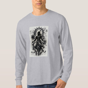 Camiseta Divino Señor Krishna Silueta Oscura Arte Grunge