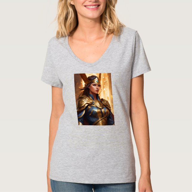 Camiseta "Divino Valkyrie Athena: Guardián de la Gloria" (Anverso)