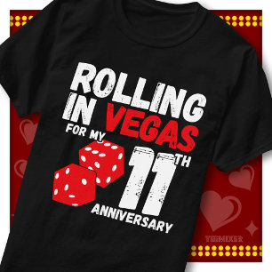Camiseta Divirtiéndose En Vegas 11º Aniversario Divertida P