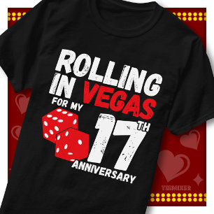 Camiseta Divirtiéndose En Vegas 17º Aniversario Divertida P