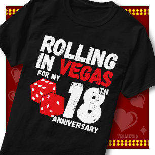 Camiseta Divirtiéndose En Vegas 18 Aniversario Divertida Pa