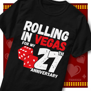 Camiseta Divirtiéndose En Vegas 27 Aniversario Divertida Pa