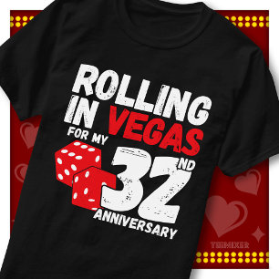 Camiseta Divirtiéndose En Vegas 32º Aniversario Divertida P