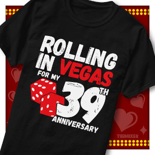 Camiseta Divirtiéndose En Vegas 39 Aniversario Divertida Pa