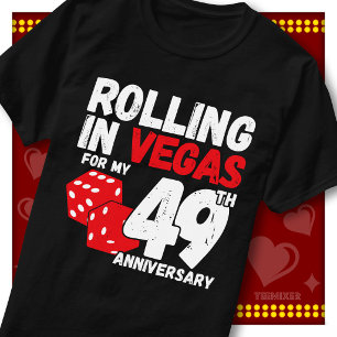 Camiseta Divirtiéndose En Vegas 49 Aniversario Divertida Pa