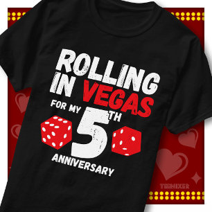 Camiseta Divirtiéndose En Vegas 5to Aniversario Divertida P