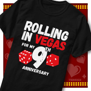 Camiseta Divirtiéndose En Vegas 9º Aniversario Divertida Pa