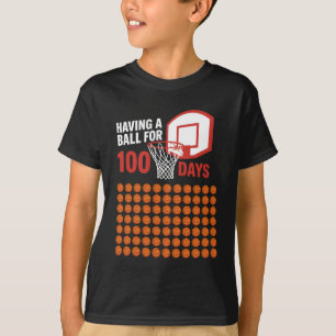 Camiseta DIVIRTIÉNDOSE POR 100 DÍAS Amante del Baloncesto