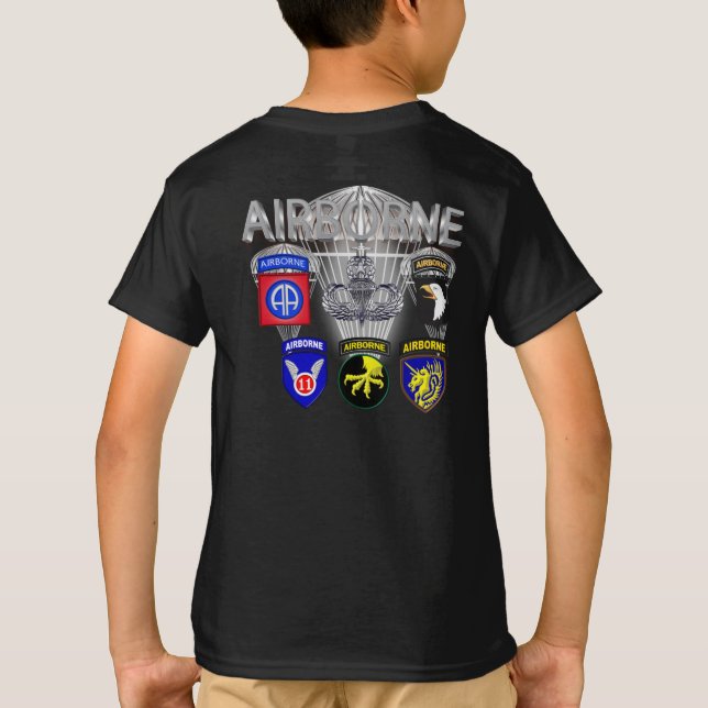 Camiseta Divisiones aéreas del ejército, pasadas y presente (Reverso)