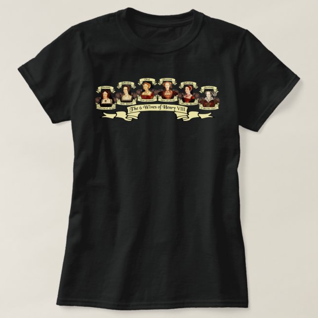 Camiseta Divorciado, decapitado, muerto... Esposas de Enriq (Diseño del anverso)