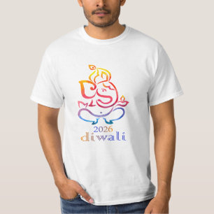 Camiseta Diwali Feliz 2026 - Esencial del Festival Indio