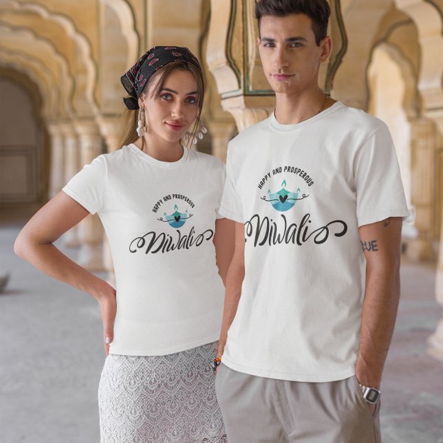 Camiseta Diwali feliz y próspero (Subido por el creador)