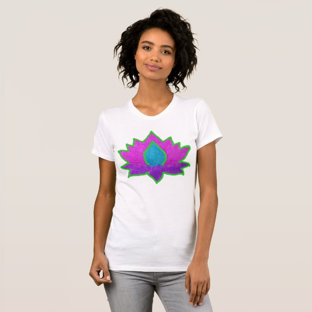 Camiseta Diwali glitter lotus (Anverso completo)