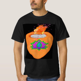 Camiseta Diwali purpurina Diya con loto
