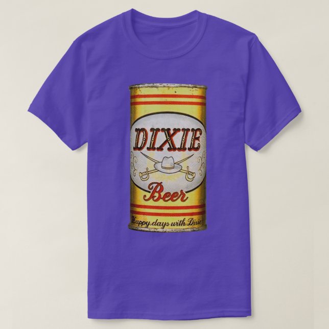 Camiseta Dixie Beer Can Funny T (Diseño del anverso)
