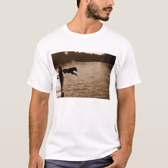 Camiseta Dixie que salta del muelle (Anverso)