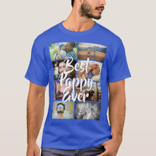 Camiseta DIY 8 collage de fotos mejor papy nunca foto DIY
