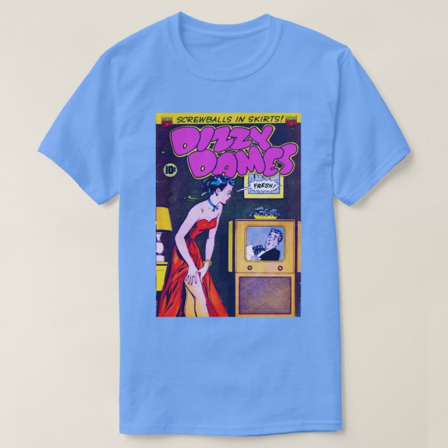 Camiseta Dizzy Dames Comics arte retro estético (Diseño del anverso)