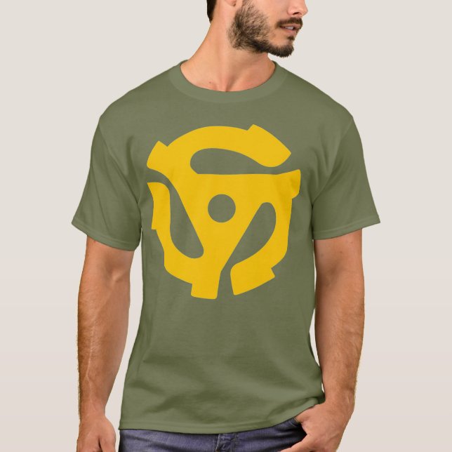 Camiseta DJ 45 RPM Adaptador de música conmutable (Anverso)