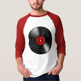 Camiseta DJ ahorró anoche mi negro del disco de vinilo de