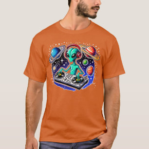 Camiseta DJ Alien divertido Festival de Música Rave EDM Esp