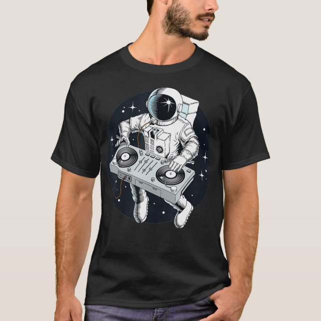 Camiseta DJ astronauta con Turnable (Anverso)