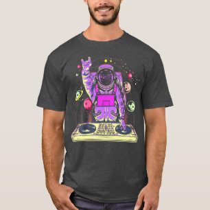 Camiseta DJ astronauta Música Psicodélica Técnica de Psitra