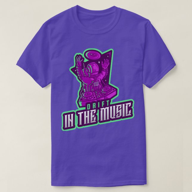 Camiseta DJ Astronauta Techno Electronic House Dance Music (Diseño del anverso)