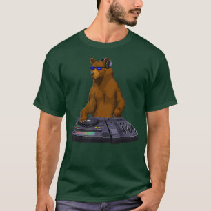 Camiseta DJ Bear Turntable Music Novelier Equalizer