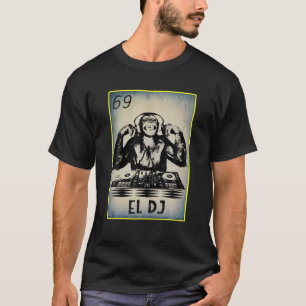 Camiseta Dj Bingo Mexicano Lottery Funny Monkey Chimp Mem