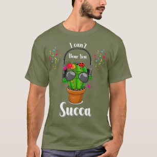 Camiseta Dj Cactus Con Auriculares Y Plantas De Gafas De So