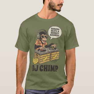 Camiseta DJ Chimp Golpes de Plátano Divertido